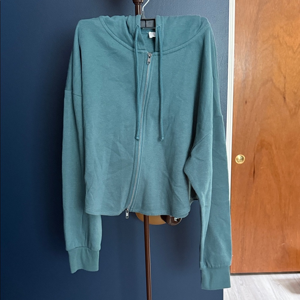 Hippie Rose Teal Hoodie